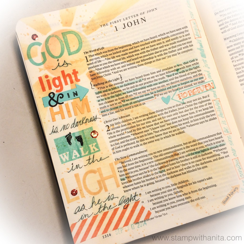 God is Light Bible Journaling Anita C Haines