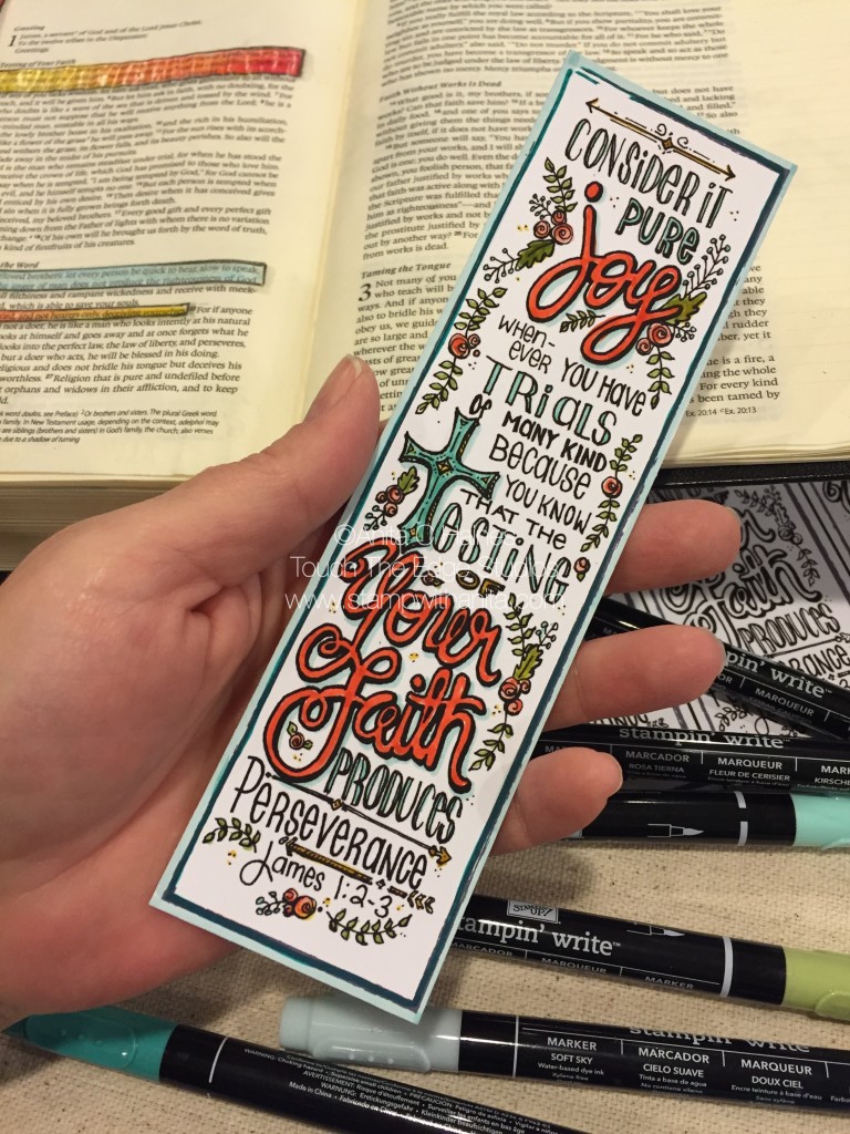 Pure Joy Bookmark.www.stampwithanita.com